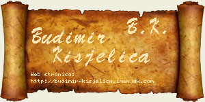 Budimir Kisjelica vizit kartica